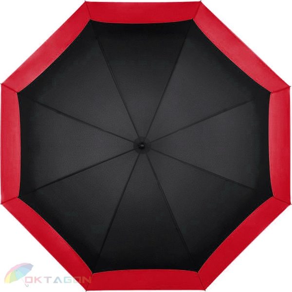 Parasol FARE® STRETCH 360 7709 czarno-czerwony - obrazek 4