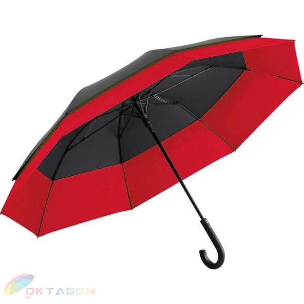 Parasol FARE® STRETCH 360 7709 czarno-czerwony - obrazek 3
